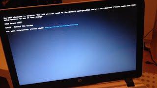 HP Laptop CMOS checksum error 502 ( CMOS reset) simple solution