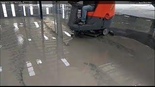 Commercial Ride on Scrubber Drier - Cleaning Concrete Slurry | ND-ICE-SDR-D9