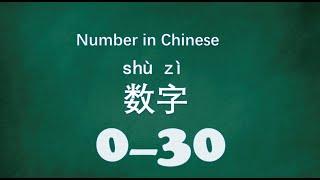 数字, Number in Chinese, 0-30 in Chinese, Learn Chinese, 中文教学词卡, Mr Sun Mandarin