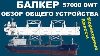 Обзор общего устройства - балкер 57000 DWT