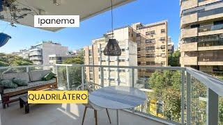 IPANEMA, APARTAMENTO COM VARANDÃO, 2 QUARTOS E VAGA À VENDA NO QUADRILÁTERO DE IPANEMA