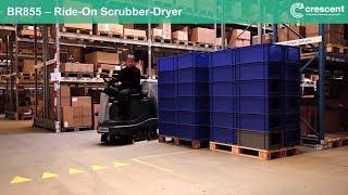 BR855 Industrial Ride-On Scrubber-Dryer Product Video