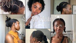 Low Manipulation 4c Hairstyles Compilation | Natural Hair