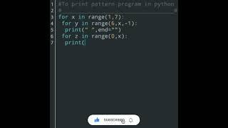 #python 02 To print Pyramid pattern in Python | python programming | #shorts #python #coding