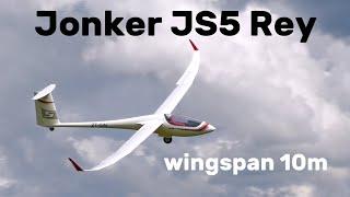 Jonker JS5 Rey | 9,7m obří model RC větroně | 4K | Hranická termika 2024