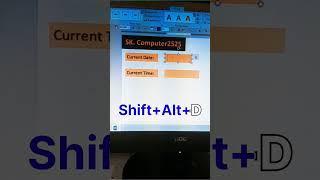 ms word me Current Date and Time kaise dale #shorts Insert date and time in msword using short