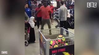 Raging Customer Loses It And Starts Wrecking Sports Direct Store