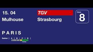 SBB Ansage - Einfahrt TGV von Zürich nach Paris (DZIA)