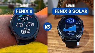 Garmin Fenix 8 vs Garmin Fenix 8 Solar