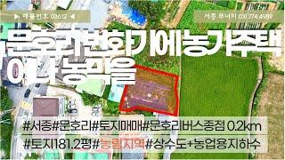 03612_양평군 서종면 전원주택 용도 토지 매매_문호리 종점 인근 농림지역 평탄지 매매_599㎡(181.2평), 3.3㎡당 160만원