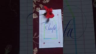 Aarfa name with CALLIGRAPHY#learning #lettering #youtubeshorts