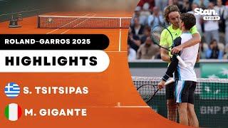 Gigante v Tsitsipas Highlights | Second Round | Roland-Garros 2025