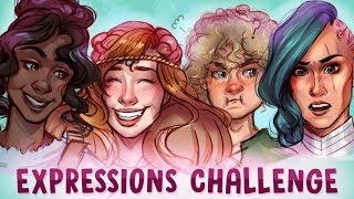EXPRESSIONS CHALLENGE! | Drawing different Emotions! | Jenna Drawing