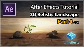 After Effects Tutorial 3D realistic Landscape from 2D layers (Part 04)