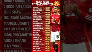 MAN UTD 2024-25 WAGES LEAK!  Casemiro TOP, Mainoo SHOCKINGLY Low! #mufc #football #mutv #manutd