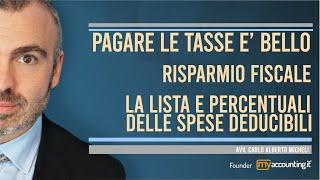 Pagare le Tasse è Bello - Risparmio Fiscale e Spese Deducibili