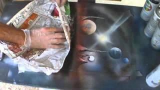 Spray Paint Art "On the red planet" by Carlos Blázquez