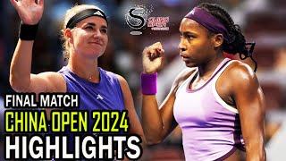 Coco Gauff vs Karolina Muchova Final Highlights | Beijing 2024