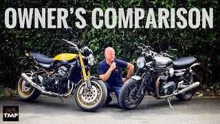 Kawasaki Z900RS SE vs Triumph Speed Twin 1200 - Owner's Retro Motorcycle Showdown 4K