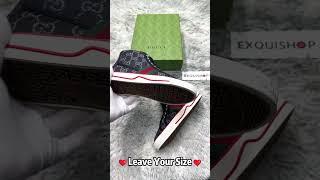 2024 Christmas Gift Real VS Fake Gucci New High Top Tennis Sneakers  unboxing checking