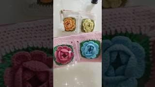 Bag training with a prominent rose motif،#crochet #قلاببافی