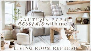 FALL DECORATE WITH ME - living room refresh & autumn decorating ideas 2024 + GIVEAWAY!