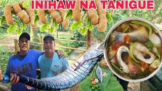 Inihaw na Tanigue...Bangus na sinampalocan...Pagkain ng tikoy sa Bukid