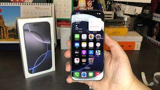 Apple iPhone 16 Pro Unboxing + First Boot Up (Black Titanium)