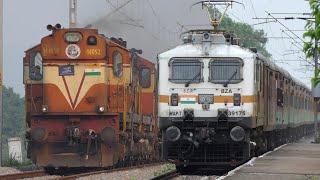 Powerful DOUBLE DIESEL Trains and Single ELECTRIC Trains at Full SPEED | Musical Track SOUNDs | I R