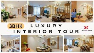 Transforming a 3BHK in Oberoi Sky City Borivali | Elegant Home Design Unveiled | Sk design studio