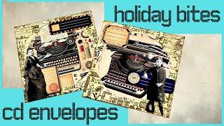 HOLDIAY BITES - CD ENVELOPE TRANSFORMATION - FLIP OUT POCKET -#junkjournalideas #papercraft