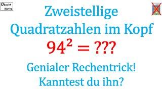 Rechentrick: zweistellige Quadratzahlen im Kopf rechnen | auch DU schaffst das! | ObachtMathe