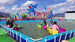 Hands boat frame pool water park