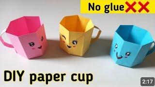 Origami paper cup / paper craft / By Kainat with arts ️