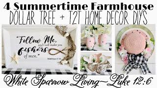 4 SUMMER FARMHOUSE DOLLAR TREE + DIYS | BUFFALO CHECK | HOME DECOR | SUMMER COLLAB W/ KAT LUNA