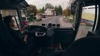 Scenic Bus Drive Through Slovenia | Mercedes-Benz Tourino | Bled City & Countryside | 4K