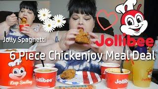 6 Piece Chickenjoy Meal Deal from Jollibee Mukbang