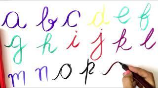 Small abcd Cursive Writing | Writing Small Alphabets in Cursive | Alphabets in Cursive Letters