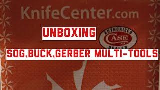 knifecenter - unboxing SOG, GERBER AND BUCK MULTI-TOOLS