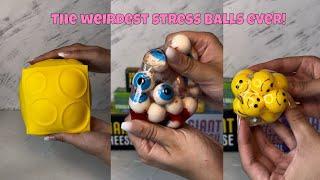 UNBOXING THE WEIRDEST STRESS BALLS- FIDGET TOY ASMR