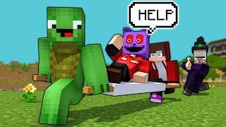 Maizen : Mikey and JJ Rescue the Pizza Guy from Becoming Catnap Poppy Playtime - Minecraft Animation
