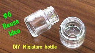 #6 Miniature glass bottle craft idea | waste material craft ideas | hater kaj | bottle art | reuse