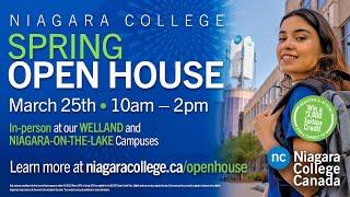 Niagara College Spring Open House | March 25th - 10am thru 2pm