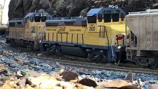 G Scale Sierra Northern Railway Long Hood Forward Gensets Pull Grain Over The Mountain