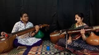 Beginner Veena lessons: "Lambodara" Pillari geetham - Part 1| Rajyashree Josyer Shrikanth |