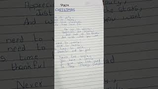 poem on Christmas / Christmas Poem in english #shorts # treyankush learning