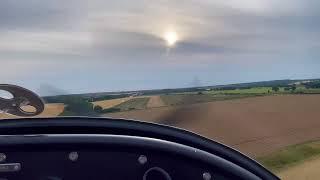 EV97 Landing at East Winch Grass strip, cockpit view