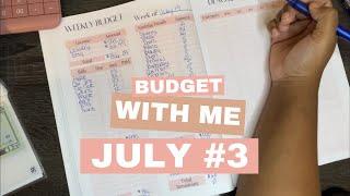 July Paycheck 3 Budget With Me | Etsy Income | Variable Income | Low Income Budgeting