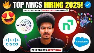  Top MNCs Hiring Freshers 2025 | Salesforce, Cisco, Wipro, NAVI | Off Campus Drive
