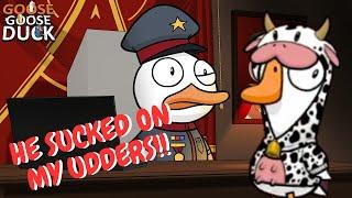 HE SUCKED ON HER UDDERS | Goose Goose Duck Funny Moments